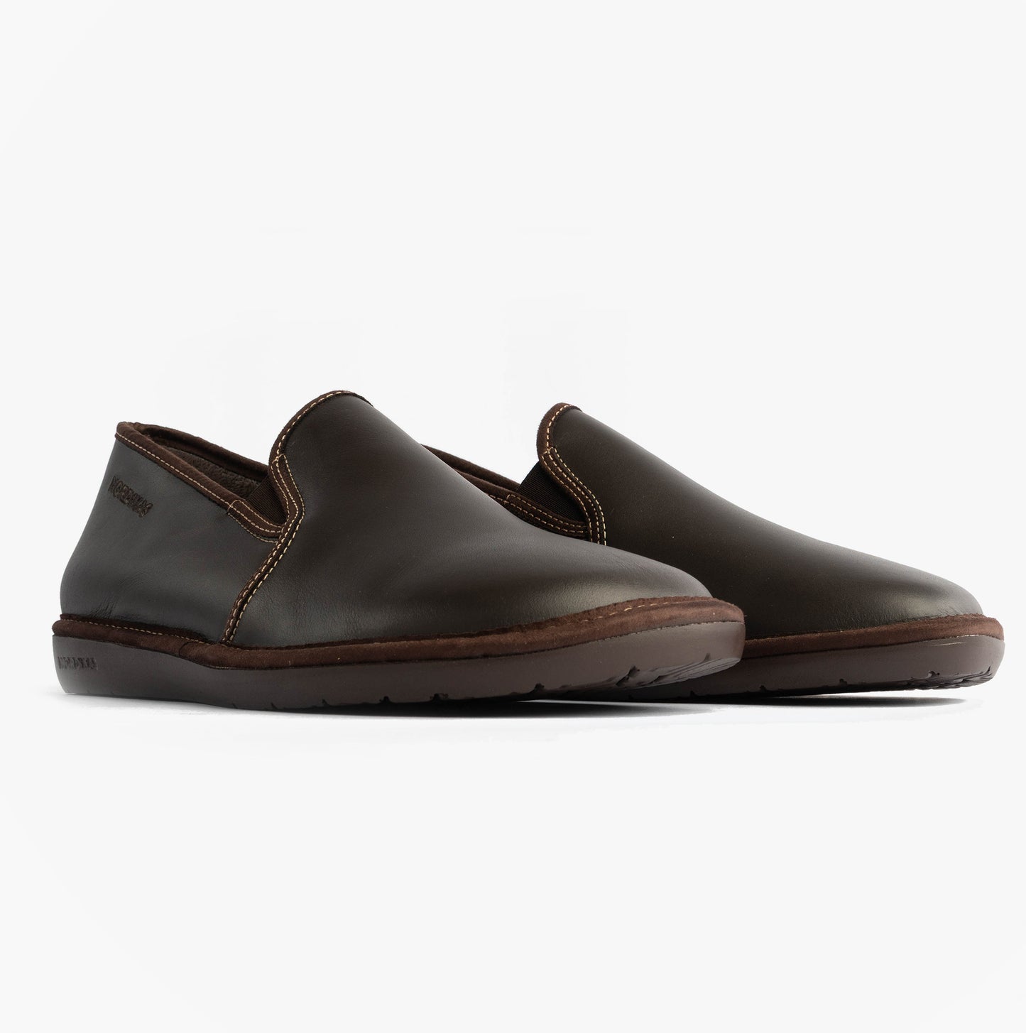 Nordikas 663 Mens Leather Full Slippers Mocha