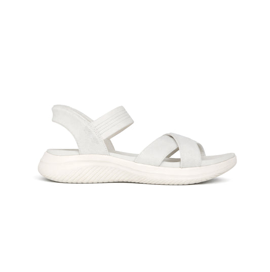 Skechers ULTRA FLEX 3.0 SANDAL - NEVER Womens Ankle Strap Sandals Off White