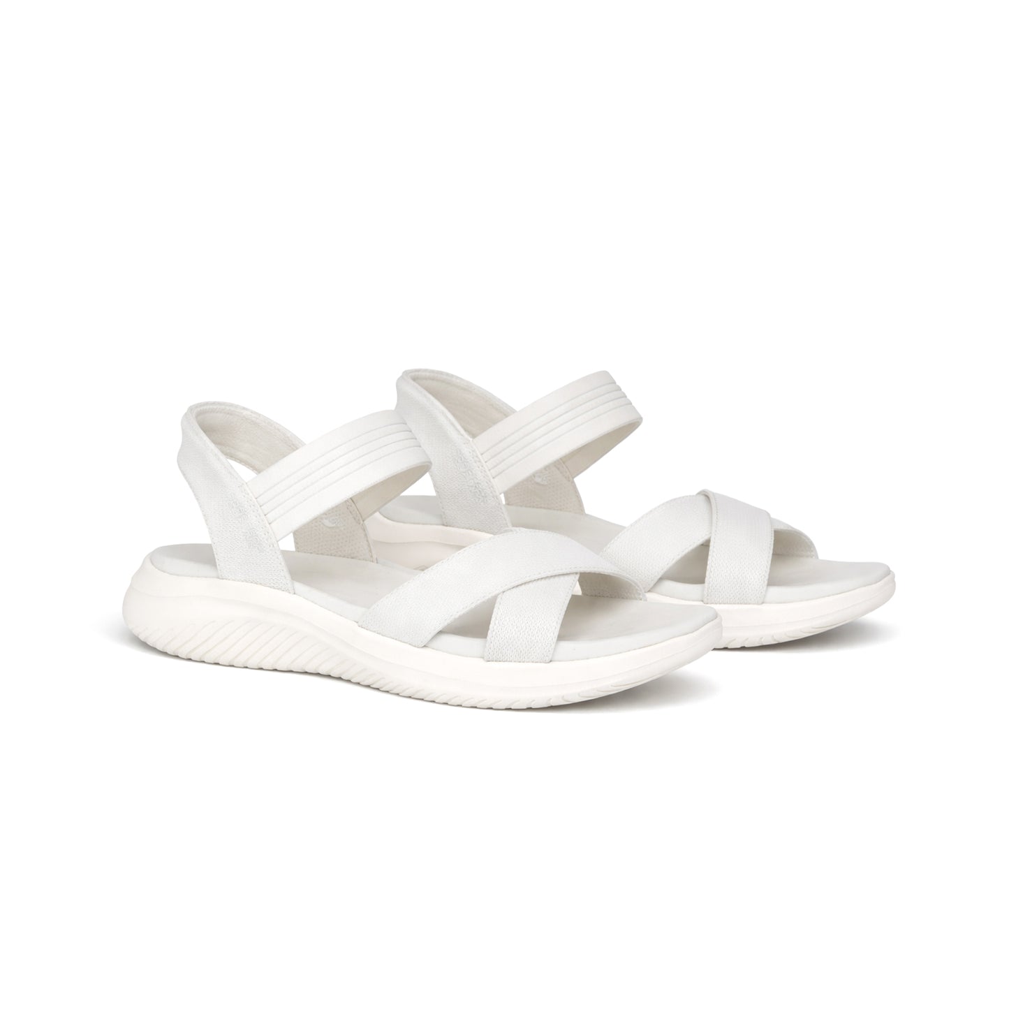 Skechers ULTRA FLEX 3.0 SANDAL - NEVER Womens Ankle Strap Sandals Off White