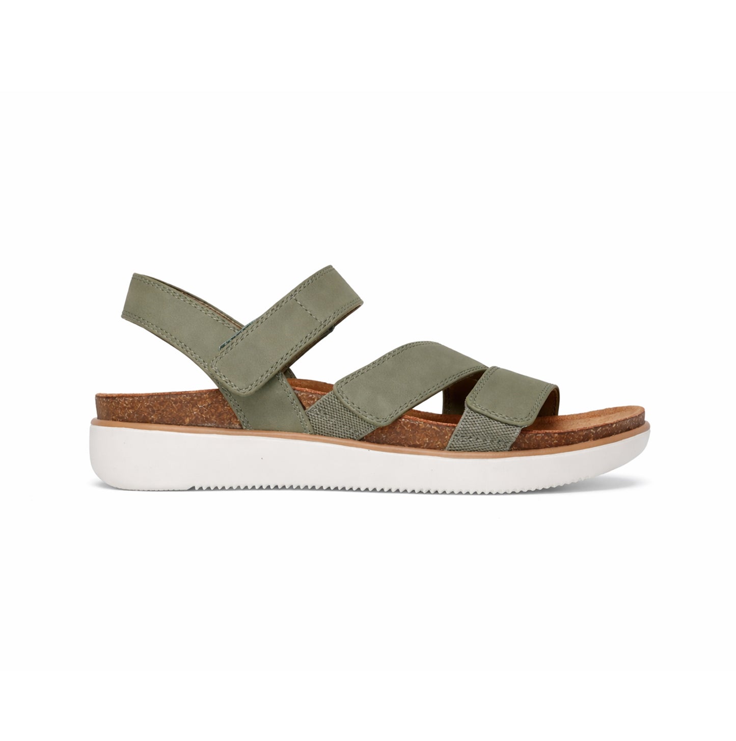 Skechers LIFTED COMFORT Womens Ankle Strap Sandals Olive