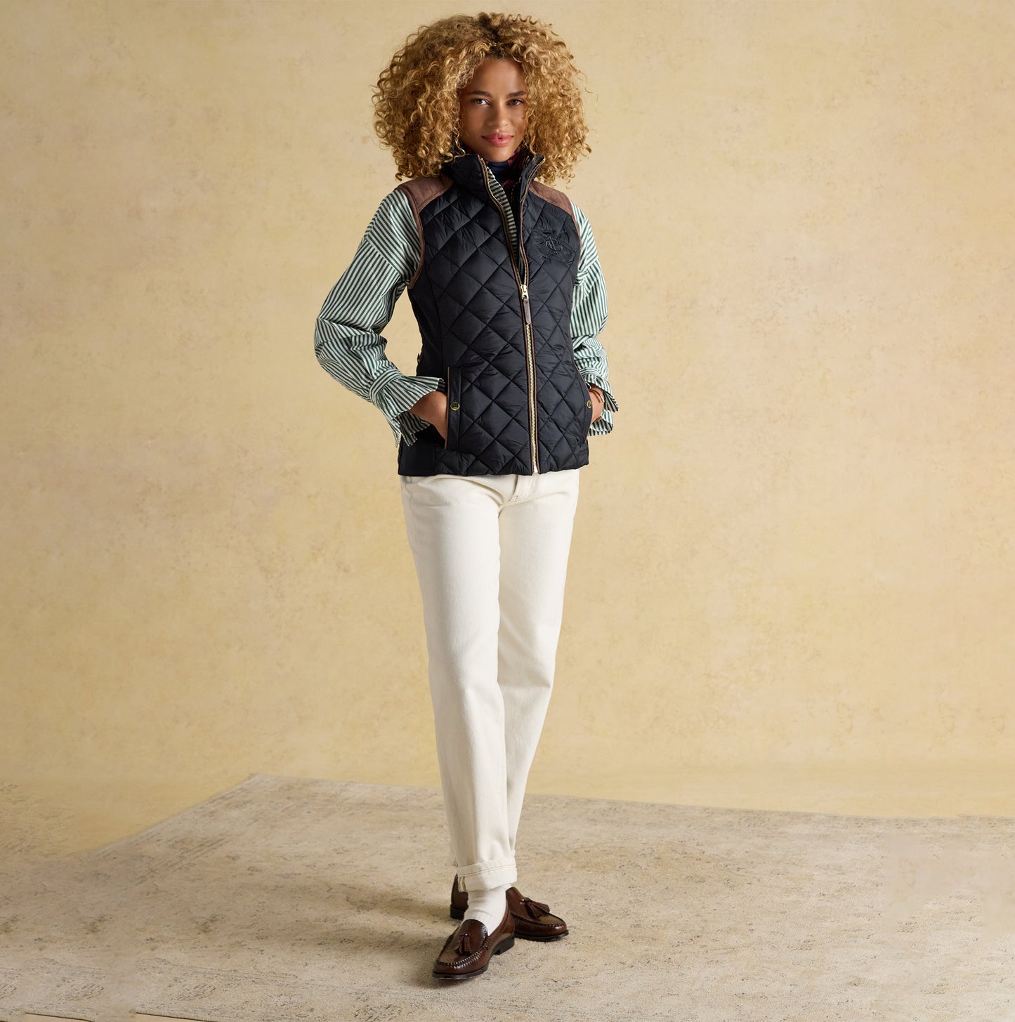 Joules BRAEMAR LUXE GILET Womens Gilets Navy