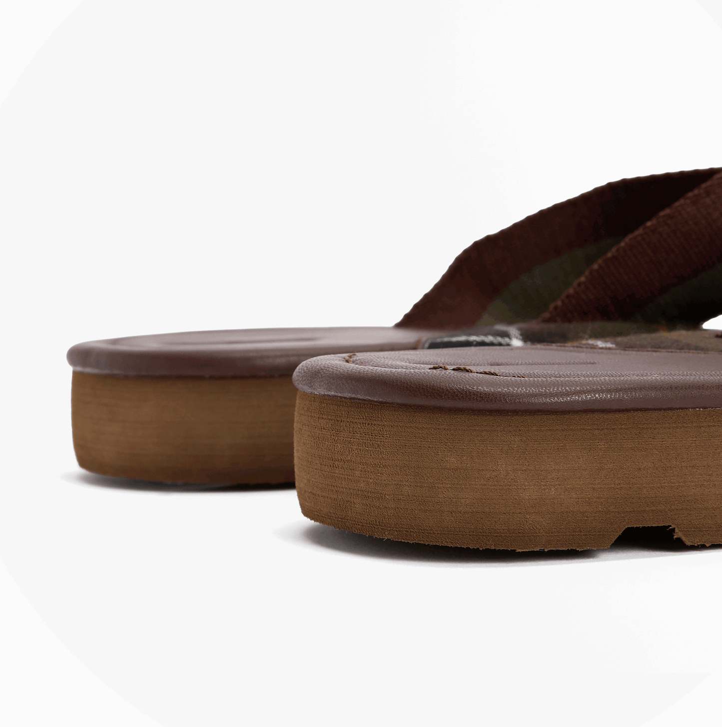Barbour HARKER Mens Toe-Post Sandals Choc/Olive