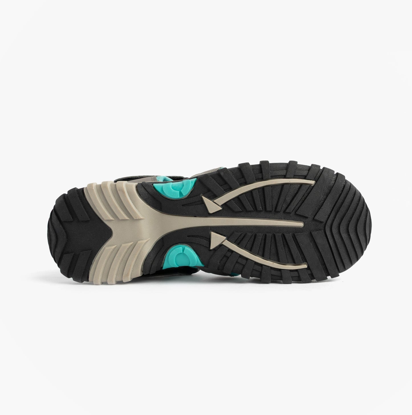 PDQ SASHA Womens Toggle & Velcro Summer Trail Sandals Grey/Mint