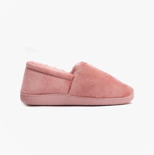 Black Country Shoes RITA Womens Full Slippers Dusty Pink