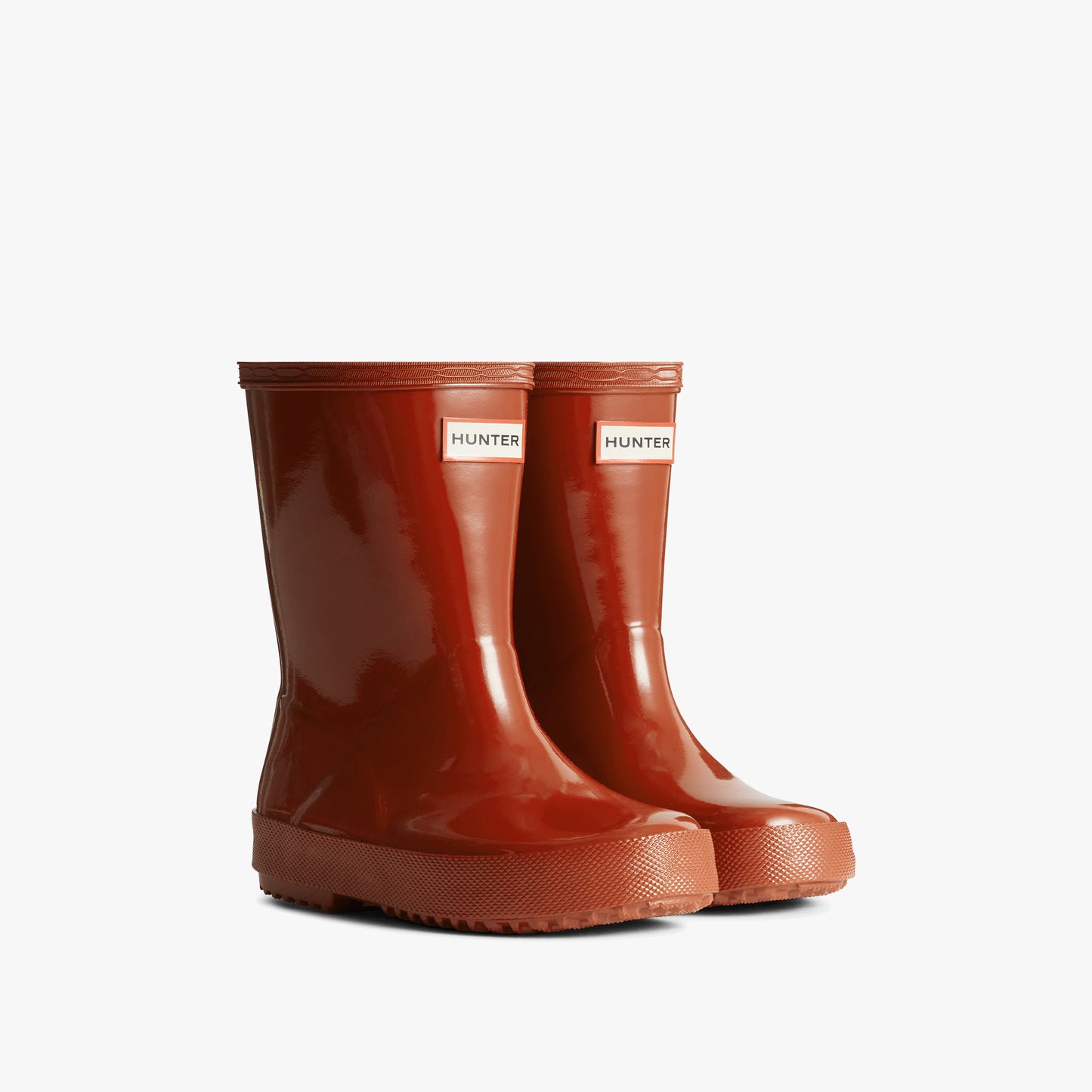 Hunter ORIGINAL KIDS FIRST Wellies Military Red Gloss