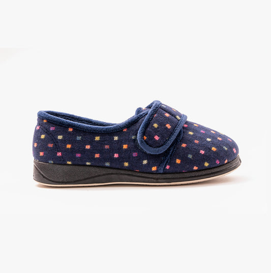 Padders LOTTY Womens (4E/6E) Full Slippers Navy