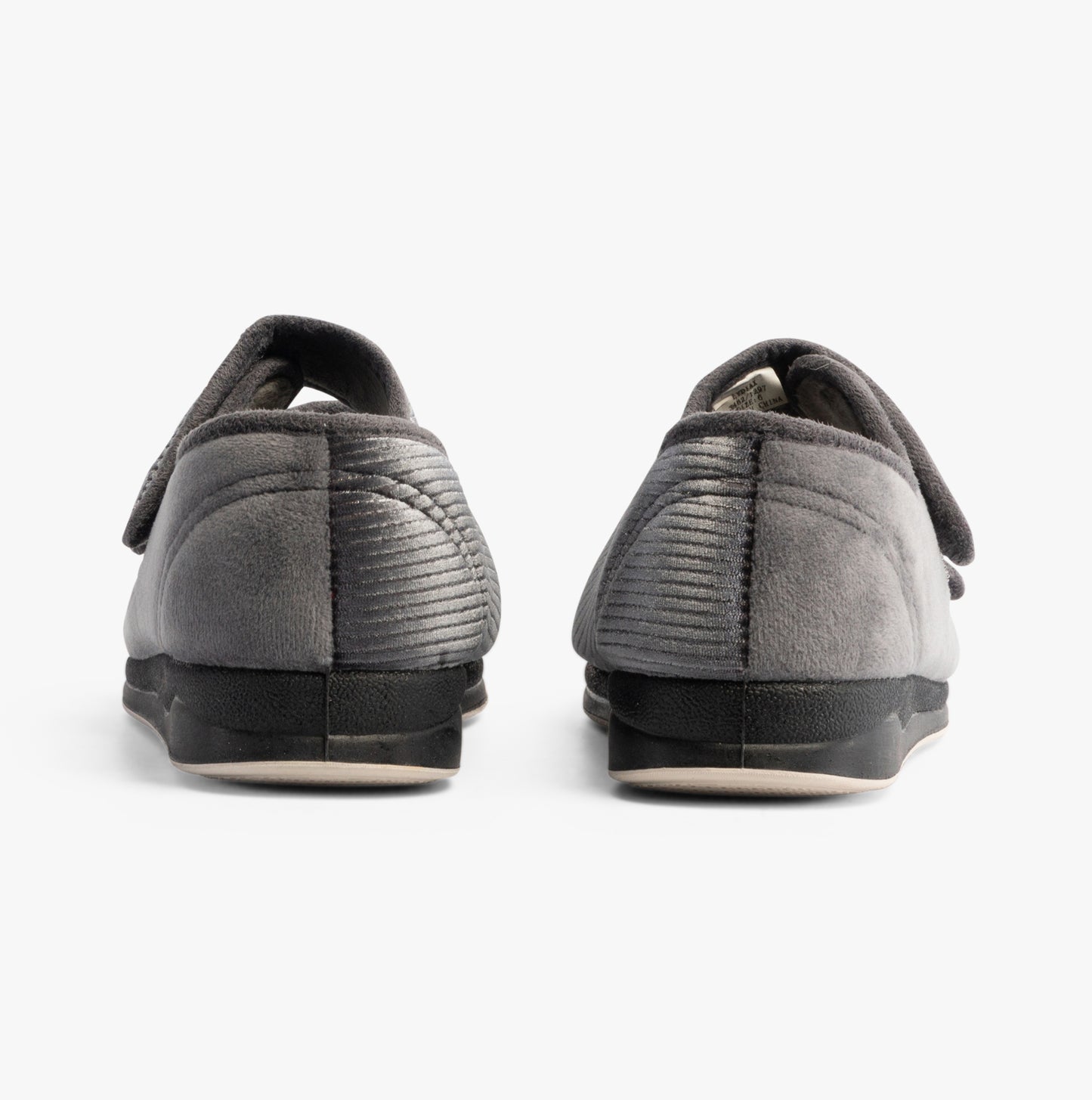 Padders LYDIA X Womens (6E Fit) Touch Fasten Slippers Grey