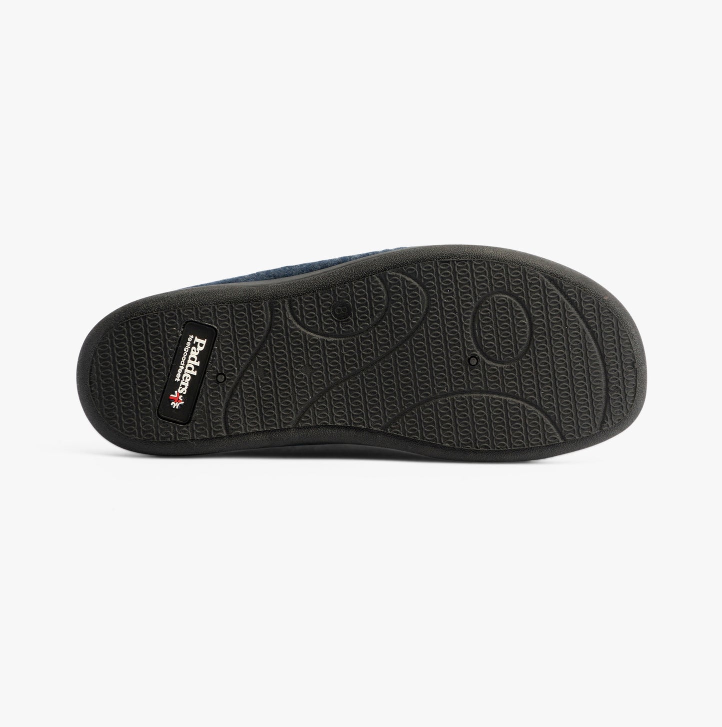Padders FELIX Mens Mule Slippers Blue Felt