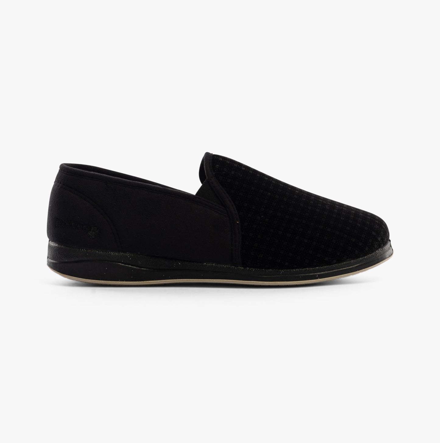 Padders ALBERT Mens (G Fit) Full Slippers Black Check