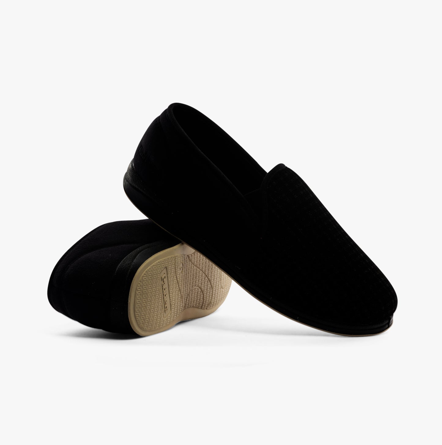 Padders ALBERT Mens (G Fit) Full Slippers Black Check