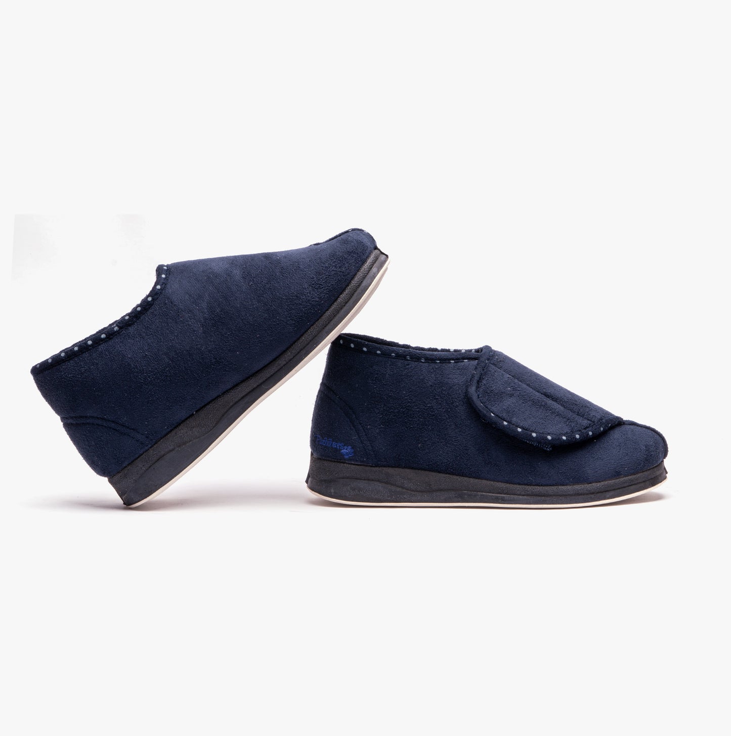 Padders CHERISH Womens (2E Fit) Touch Fasten Boot Slippers Navy