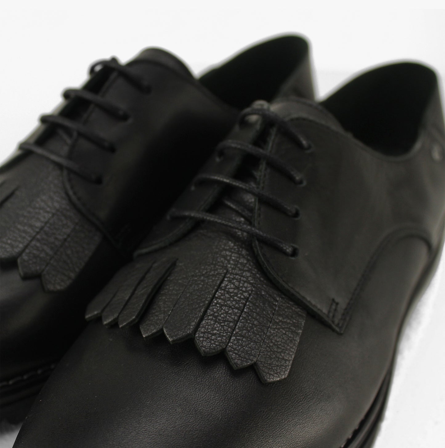Pikolinos RIGA Womens Leather Flats Lace Up Shoes Black