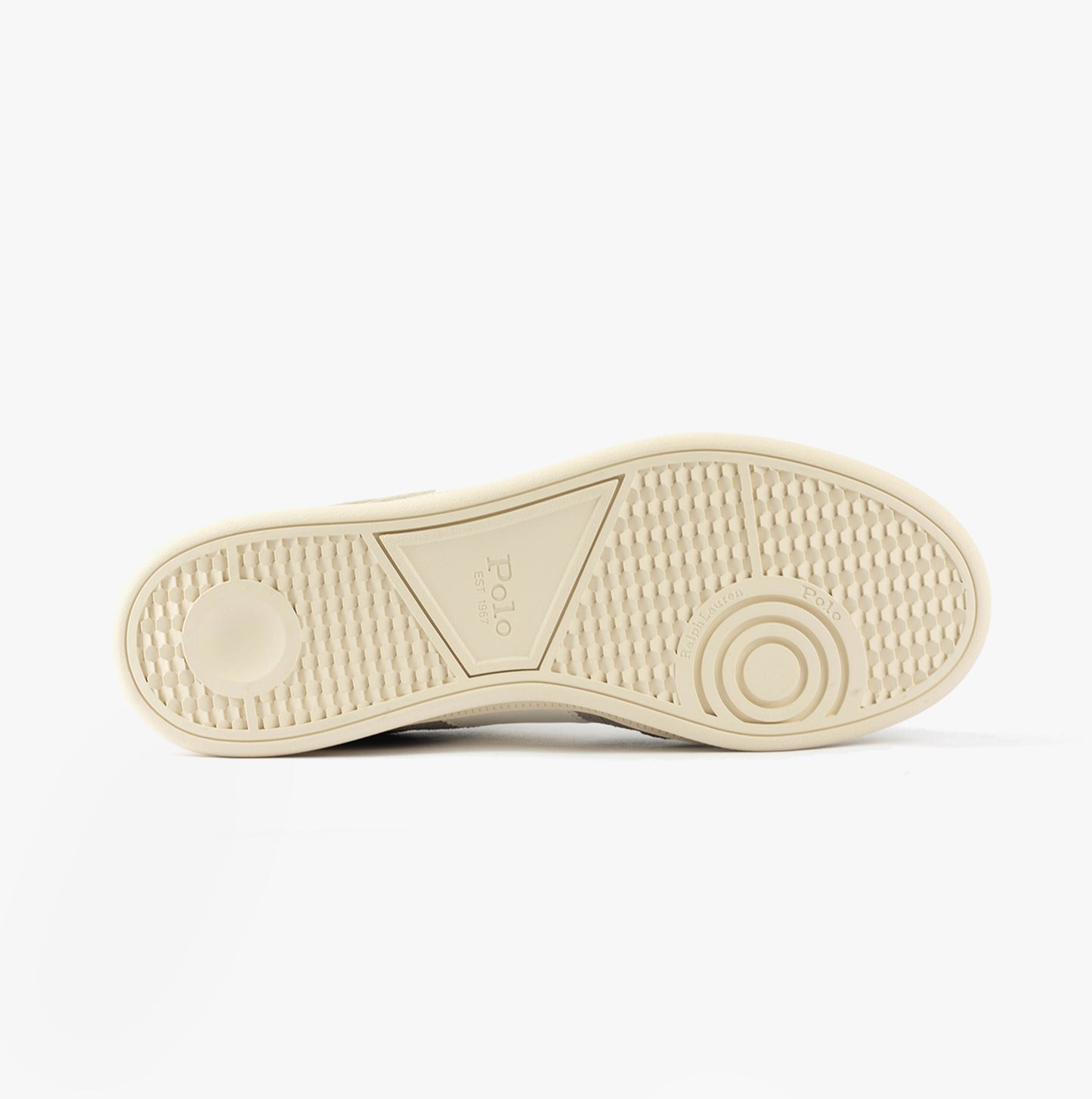 Polo Ralph Lauren HERITAGE AERA Mens Trainers Earth Grey/Deckwash White