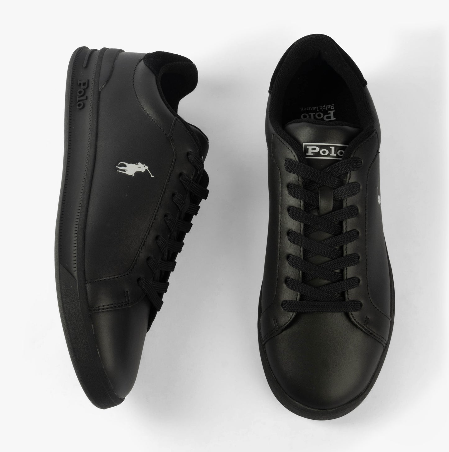 Polo Ralph Lauren HERITAGE COURT II Mens Trainers Black/Soft Grey