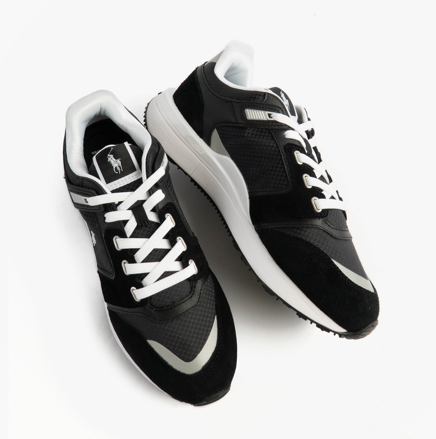 Polo Ralph Lauren Train 89 V2 Mens Suede Panelled Trainer Black/White