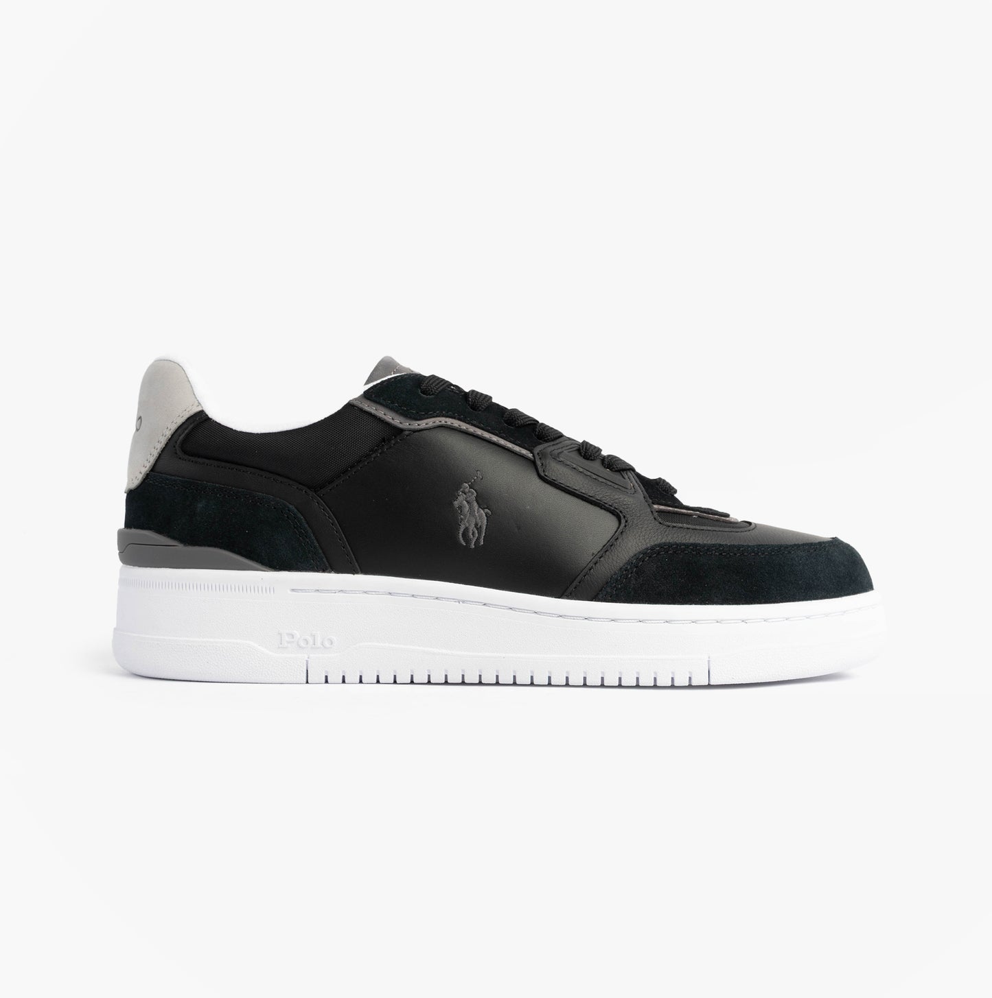 Polo Ralph Lauren Open Masters Mens Suede-Panelled Trainer Black
