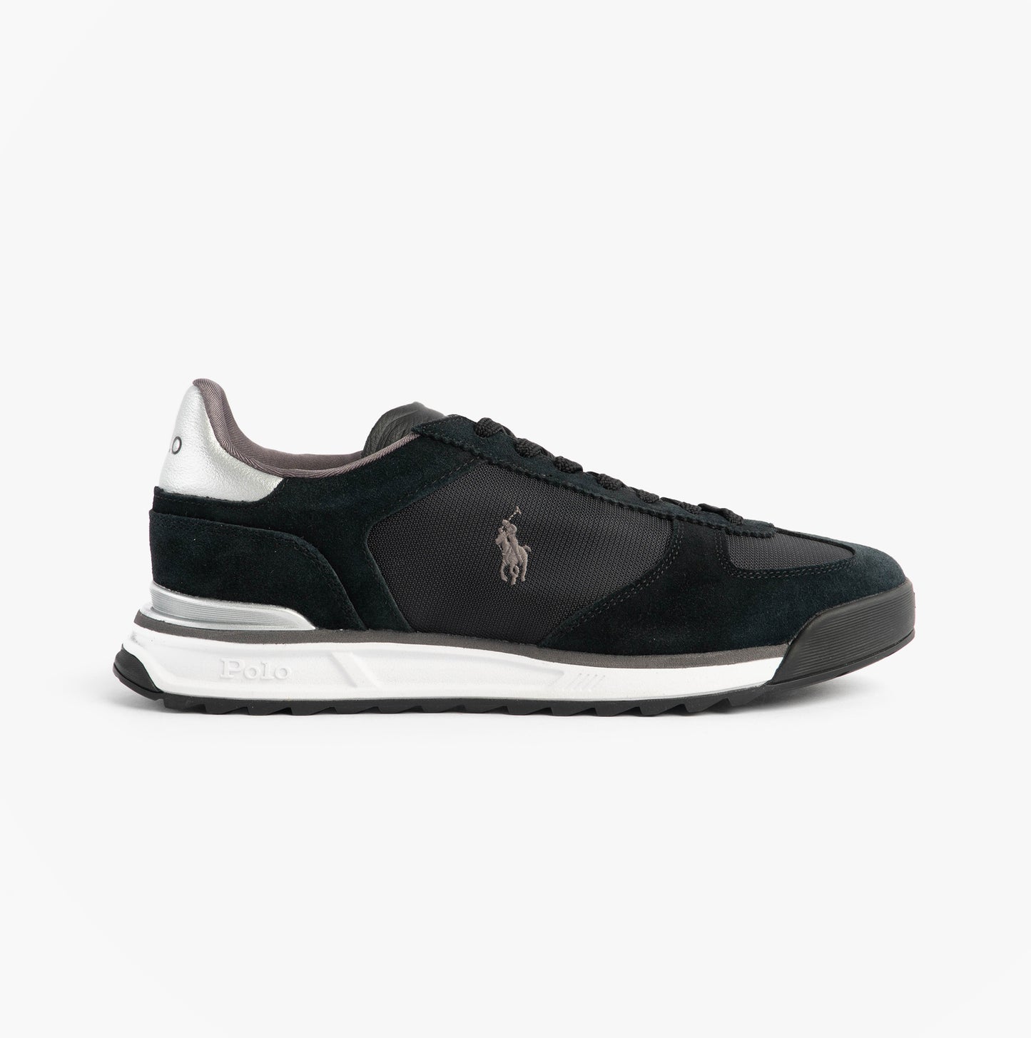 Polo Ralph Lauren Mens Varick Suede & Oxford Lace Up Trainer Black