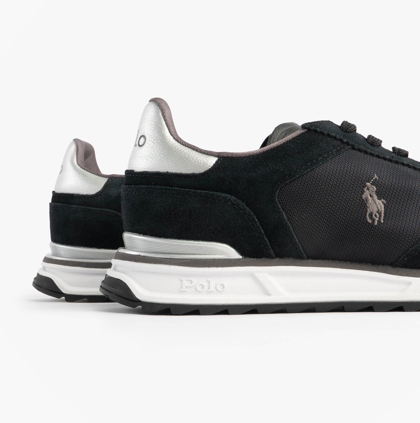 Polo Ralph Lauren Mens Varick Suede & Oxford Lace Up Trainer Black