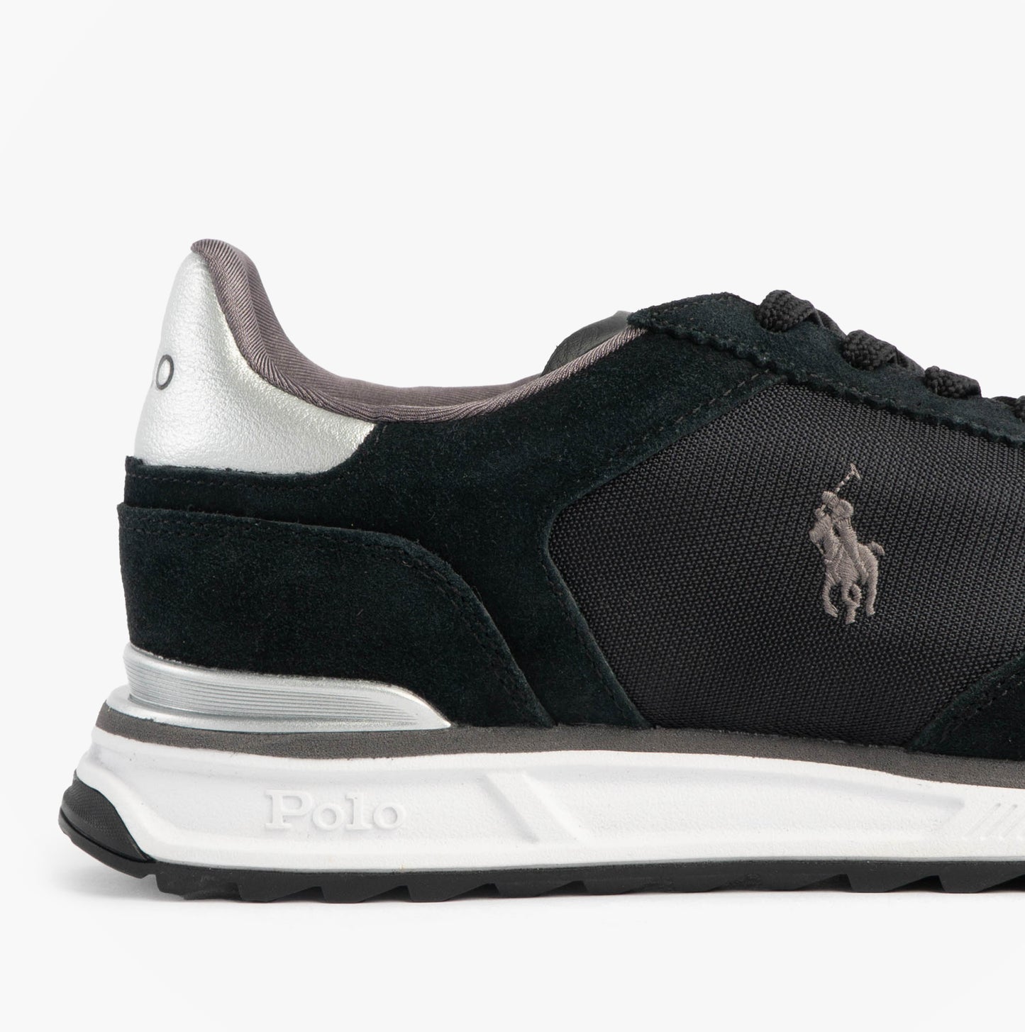 Polo Ralph Lauren Mens Varick Suede & Oxford Lace Up Trainer Black