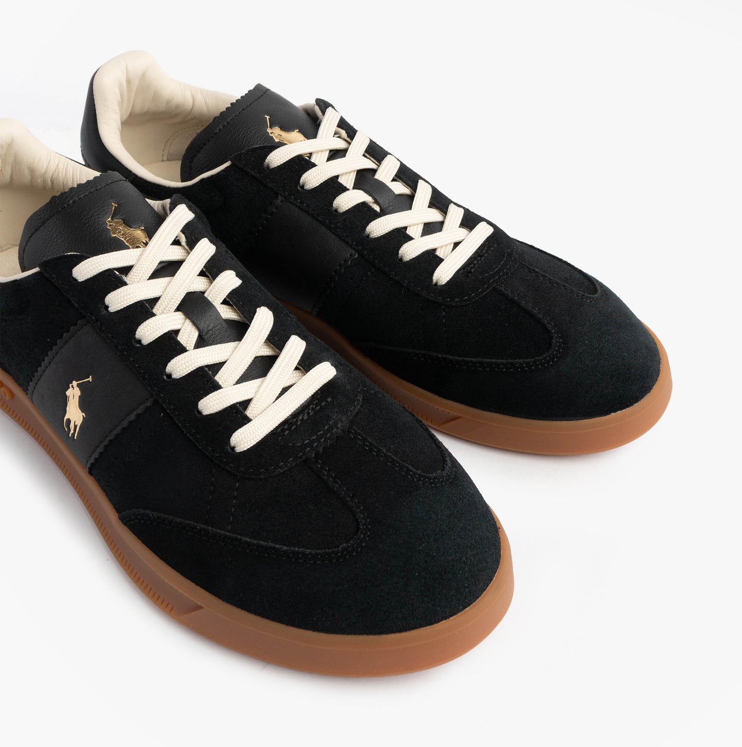 Polo Ralph Lauren Heritage Aera Mens Lace Up Suede Trainer Black