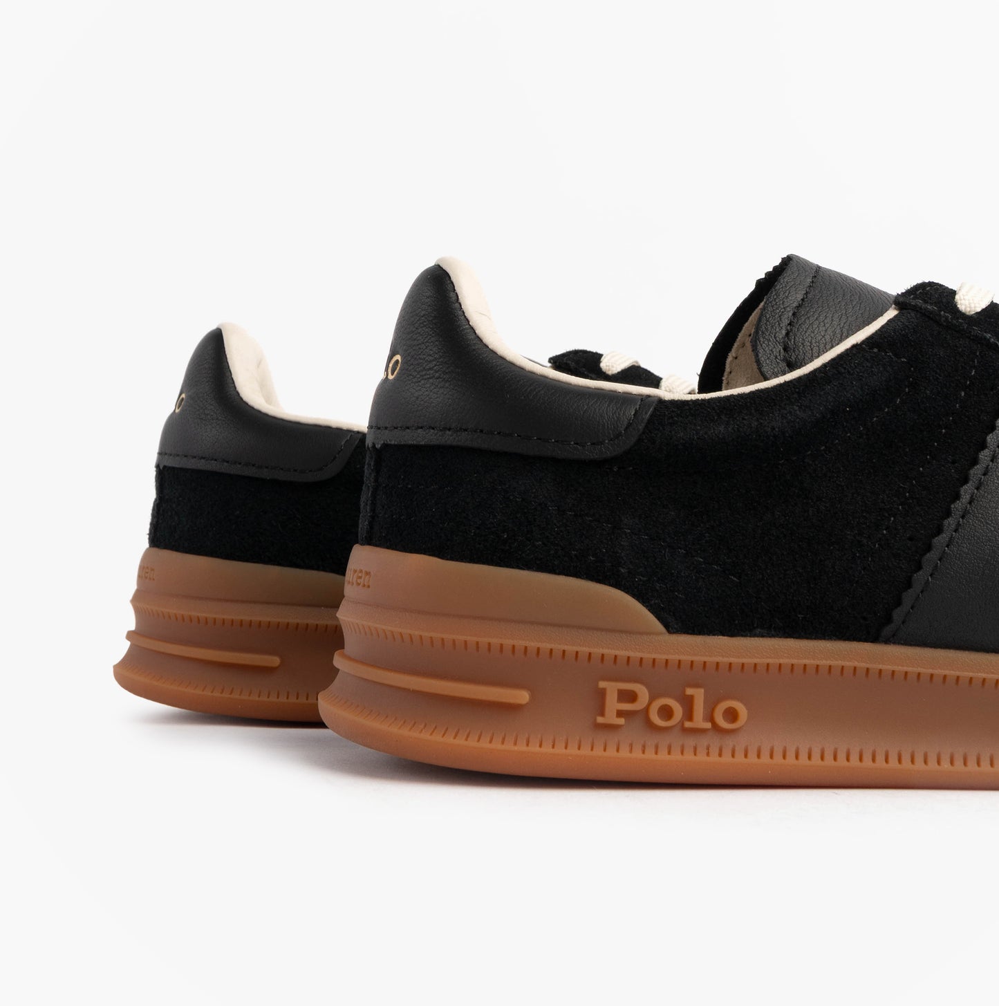 Polo Ralph Lauren Heritage Aera Mens Lace Up Suede Trainer Black