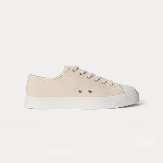 Polo Ralph Lauren AYERS LOW Mens Canvas Trainers Cream