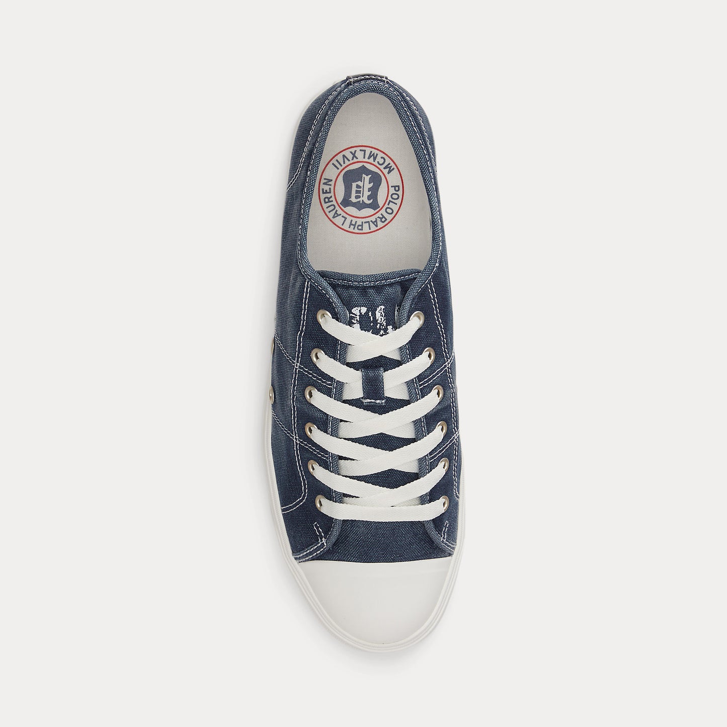 Polo Ralph Lauren AYERS LOW Mens Canvas Trainers Navy
