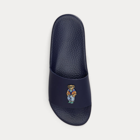 Polo Ralph Lauren POLO SLIDE Mens Sliders Spring Navy Beach Shop Bear
