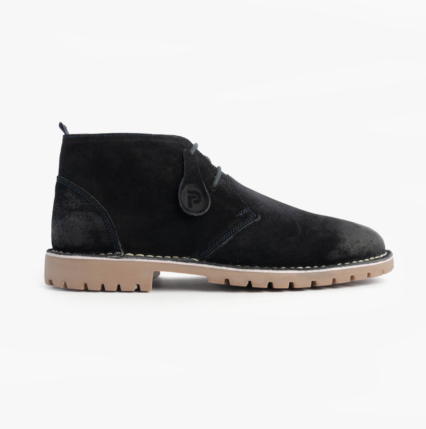 Popps COOPER Mens Desert Boots Navy