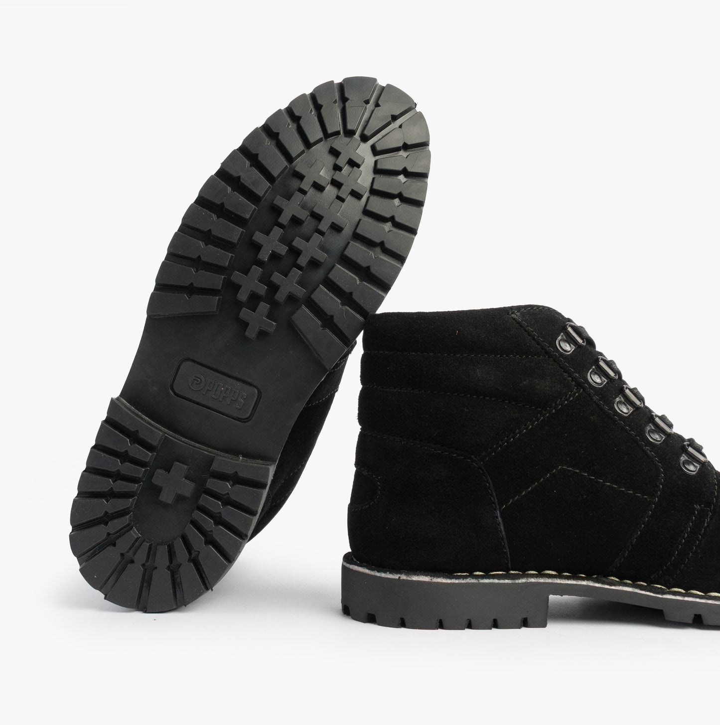 Popps TROOPER Mens Desert Boots Black