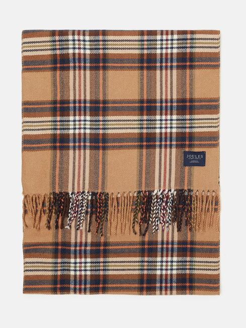 Joules LANGTREE Womens Scarf Rust Check