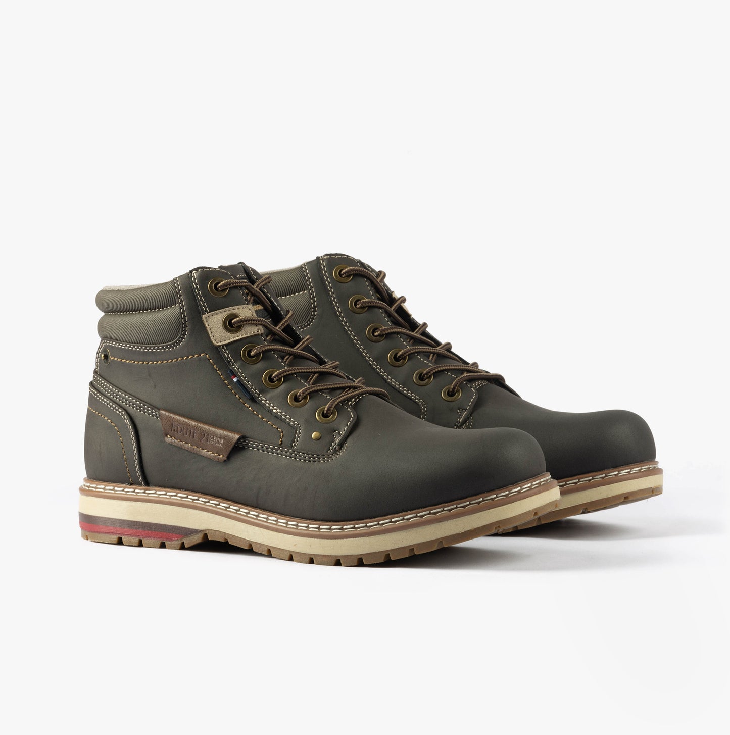 R21 Original KLINE Mens Ankle Boots Dark Brown