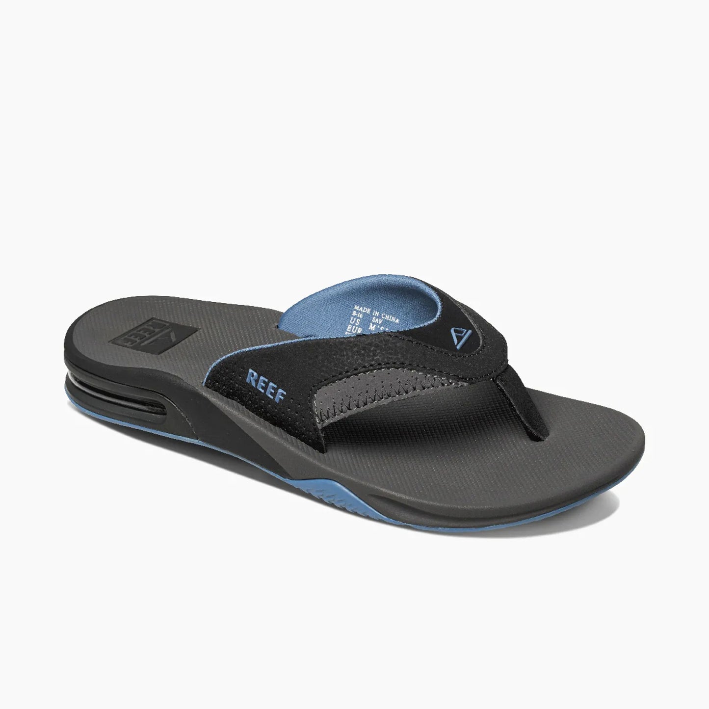 FANNING Mens Toe-Post Sandals Grey/Light/Blue
