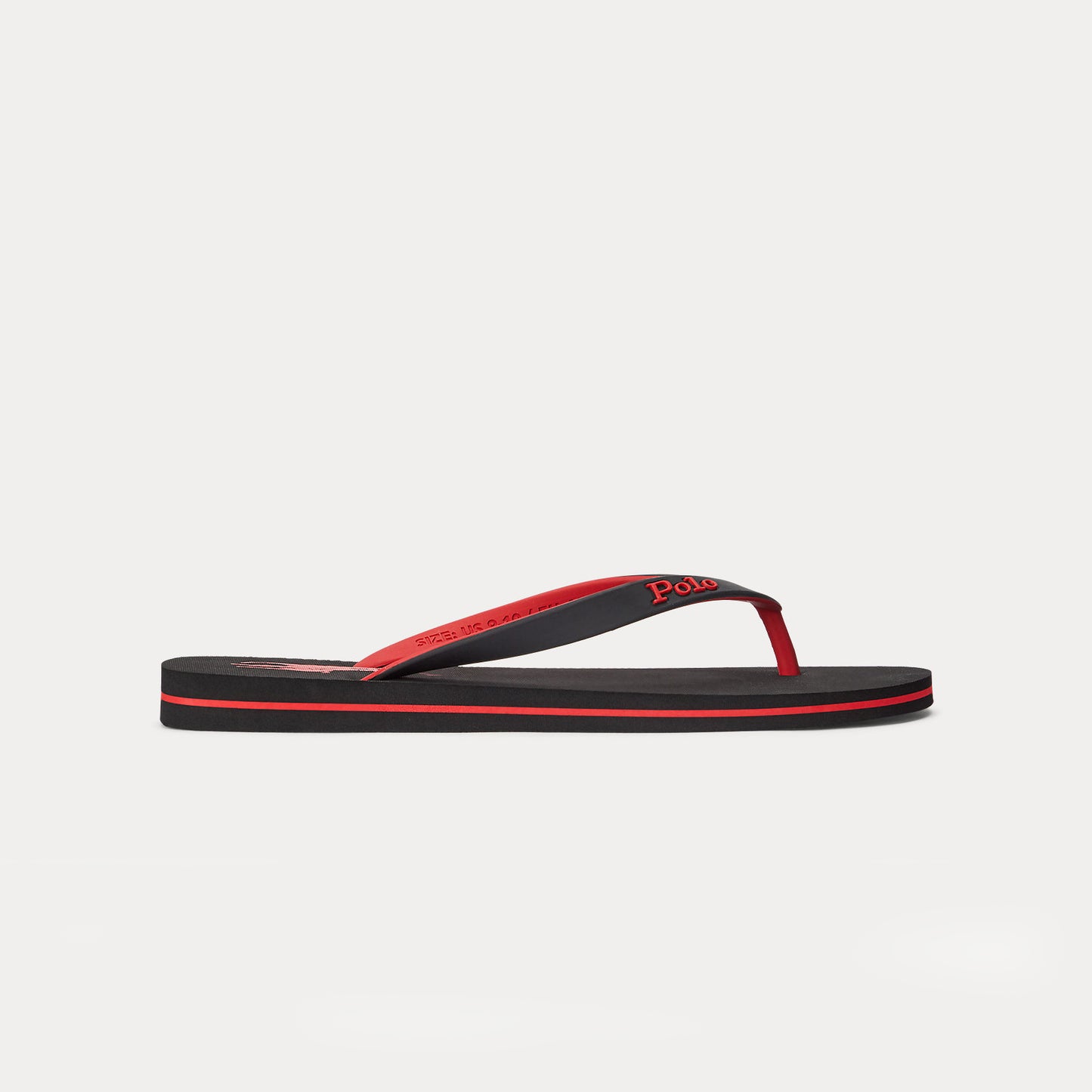 Polo Ralph Lauren BOLT Mens Flip-Flops Black/Red