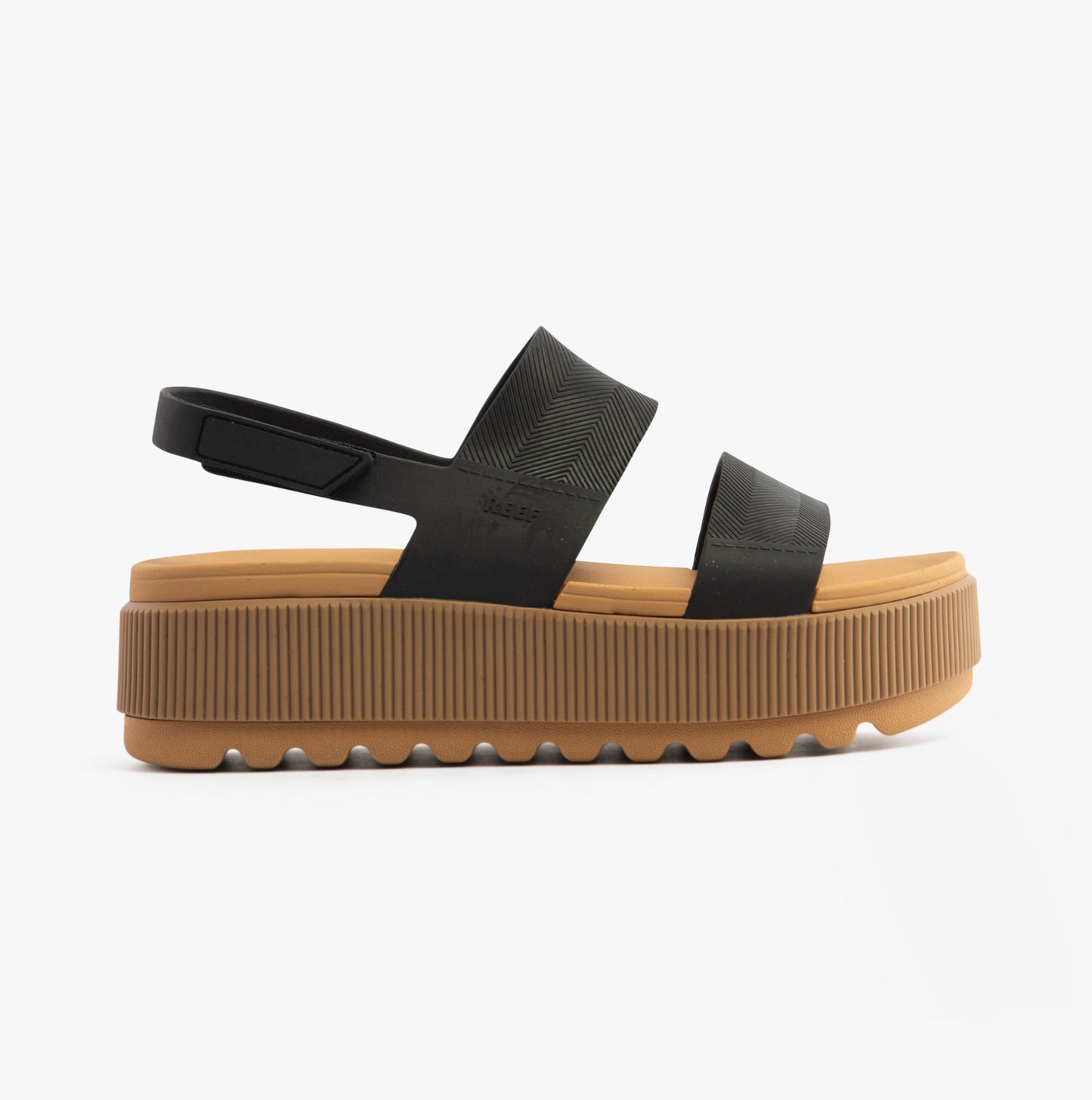Reef WATER VISTA HIGHER Womens Platform  Sandals Black/Tan