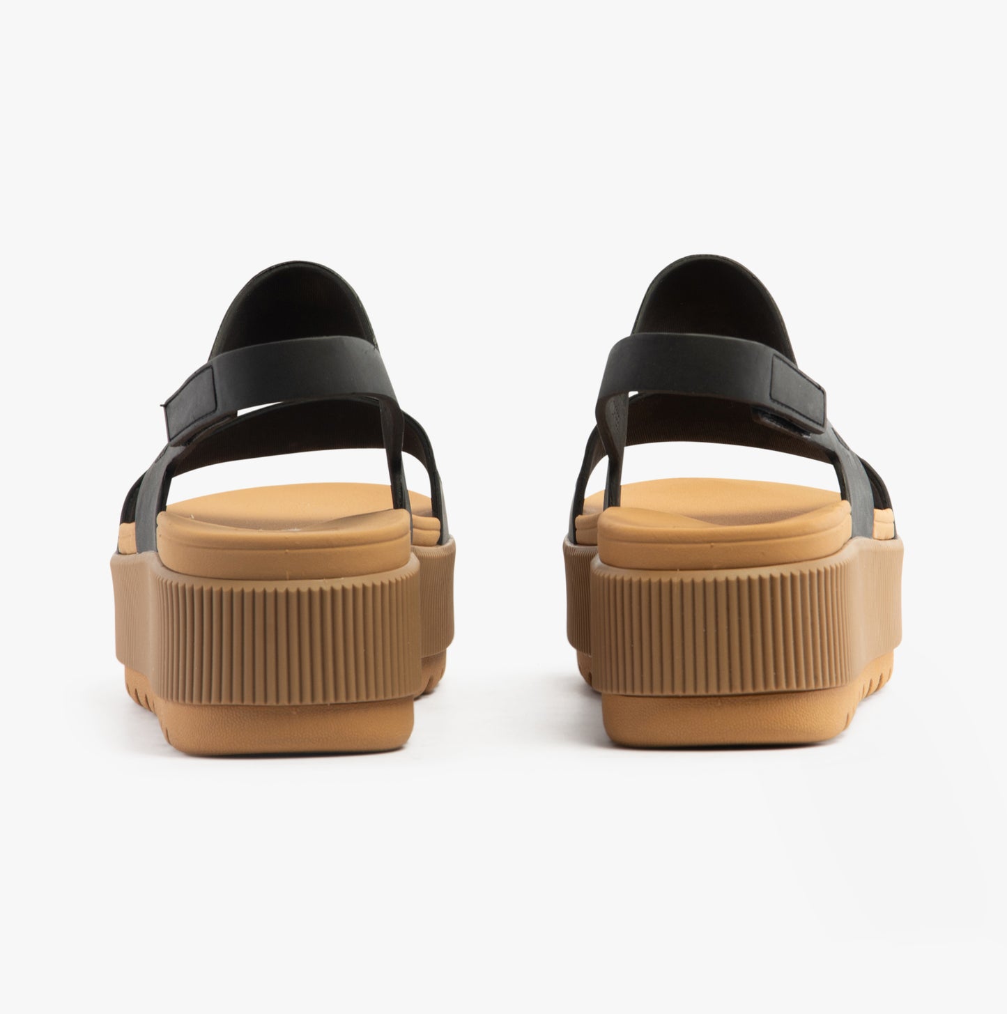 Reef WATER VISTA HIGHER Womens Platform  Sandals Black/Tan