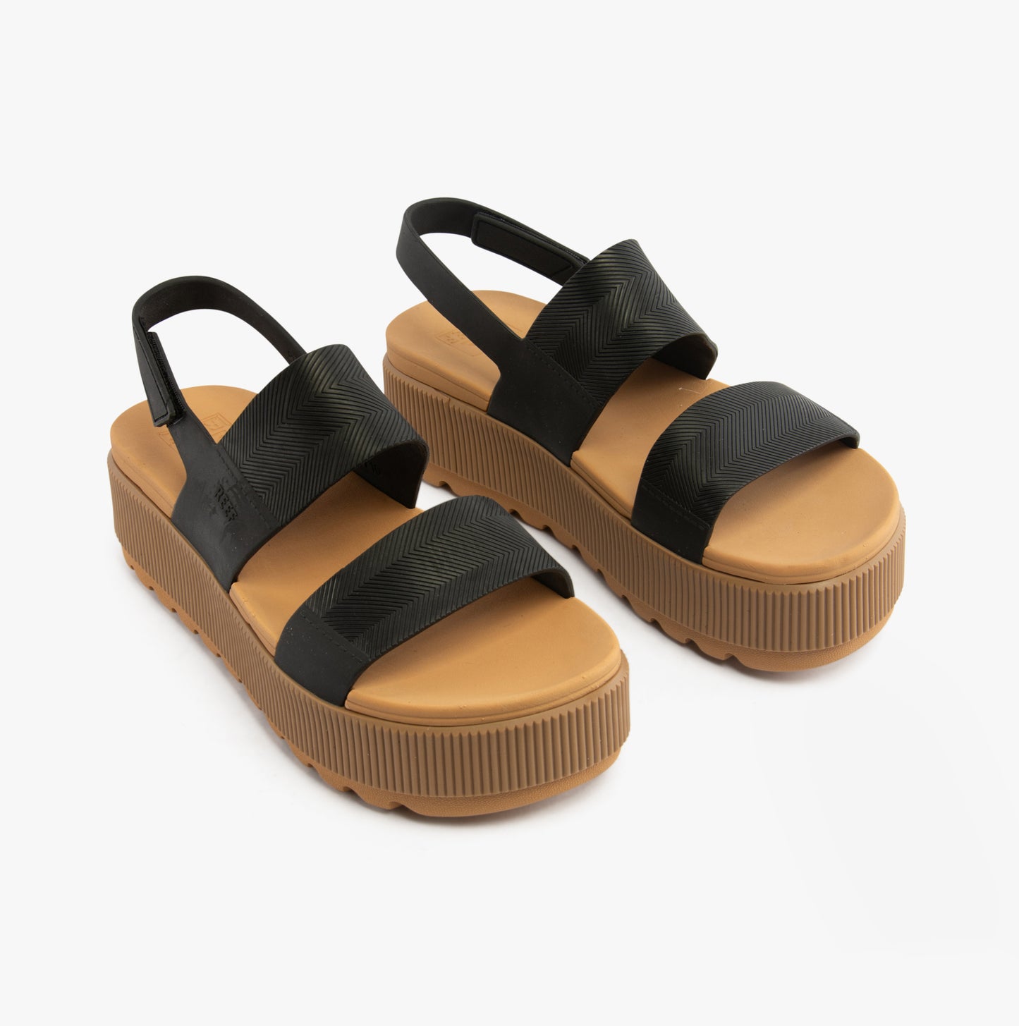 Reef WATER VISTA HIGHER Womens Platform  Sandals Black/Tan