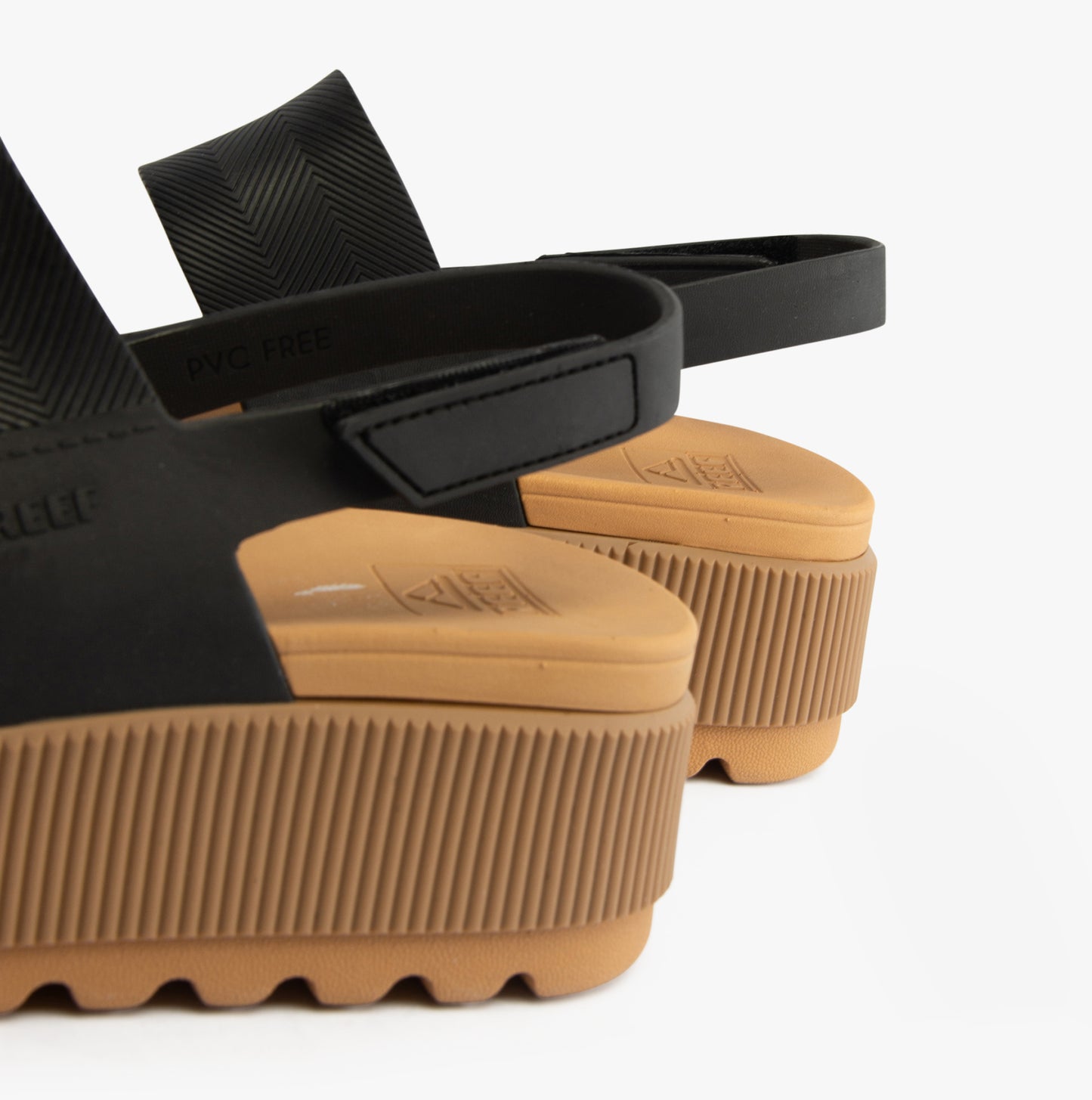Reef WATER VISTA HIGHER Womens Platform  Sandals Black/Tan