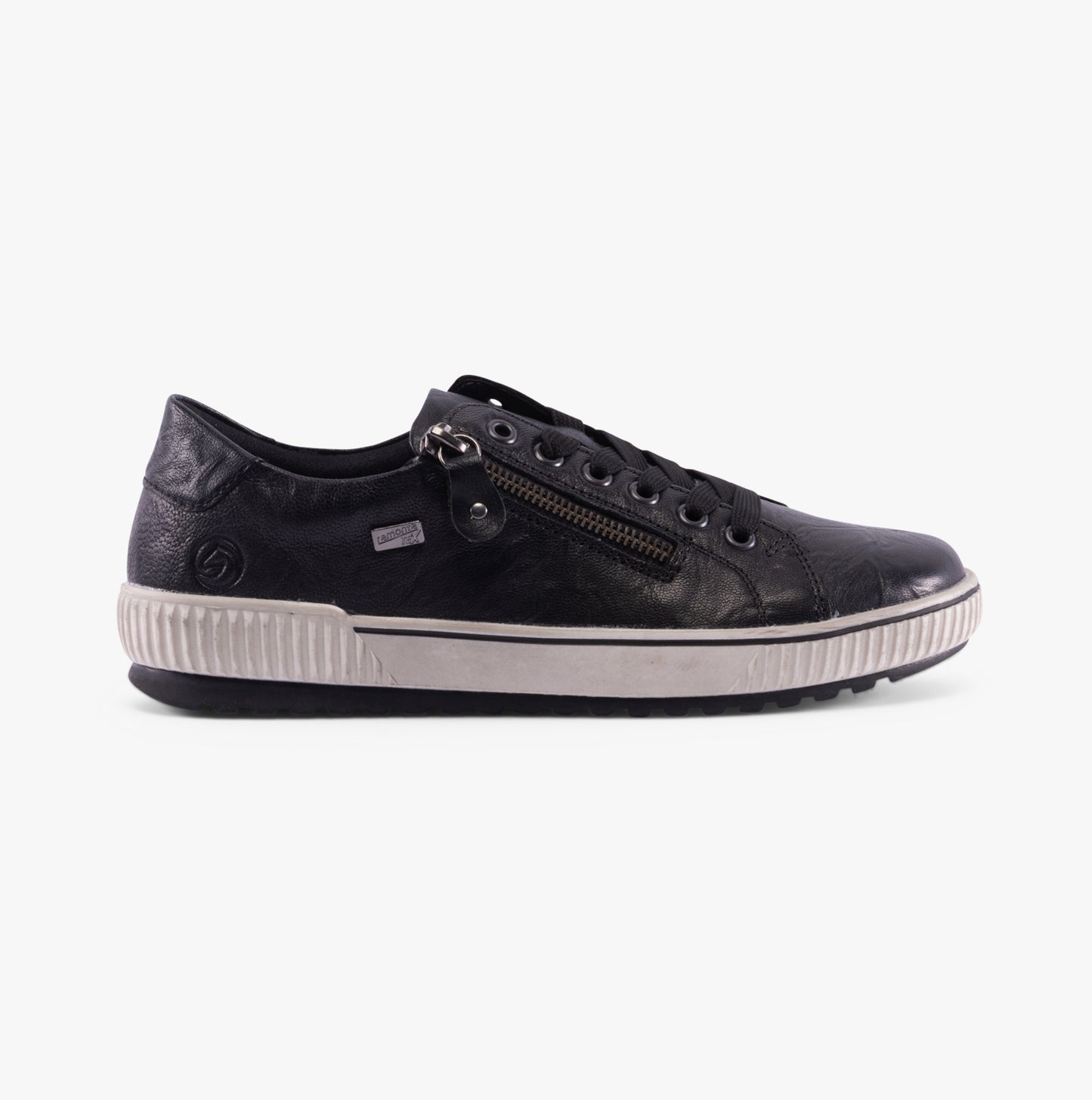 D0700-00 Womens Side Zip Casual Shoes Black