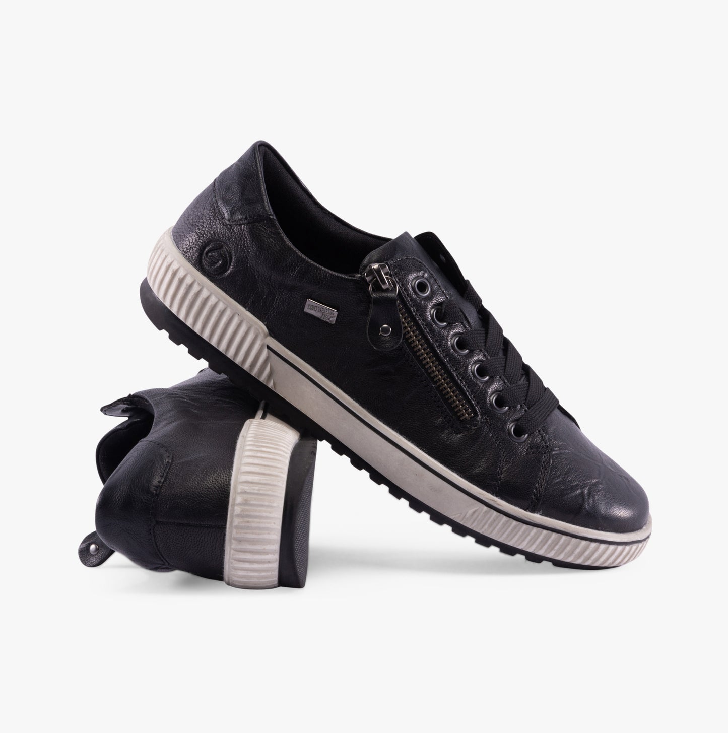D0700-00 Womens Side Zip Casual Shoes Black