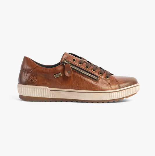 D0700-22 Womens Side Zip Casual Shoes Brown