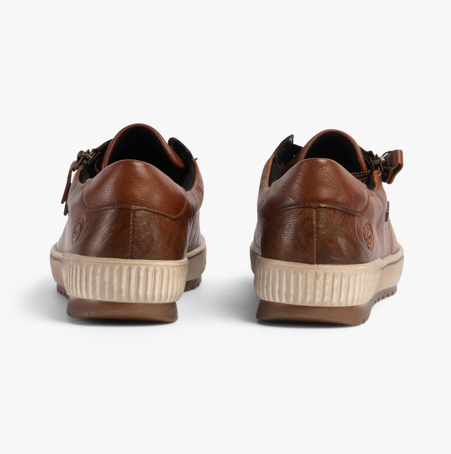 D0700-22 Womens Side Zip Casual Shoes Brown