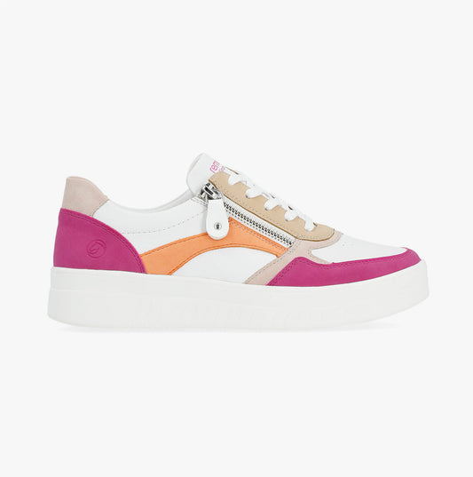 KENDRA Womens Trainers White/Fuschia