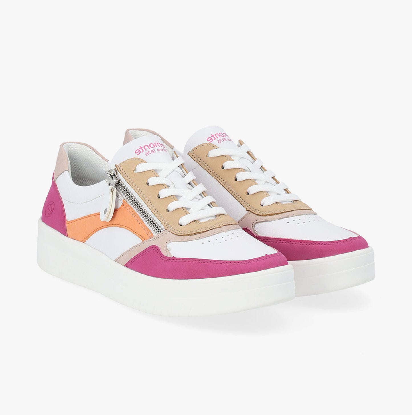 KENDRA Womens Trainers White/Fuschia