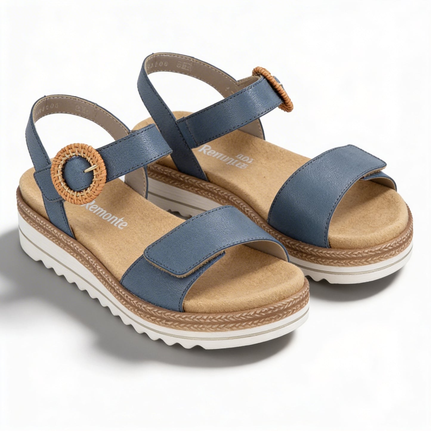 Remonte D0Q52 Womens Cross Strap Sandals Denim
