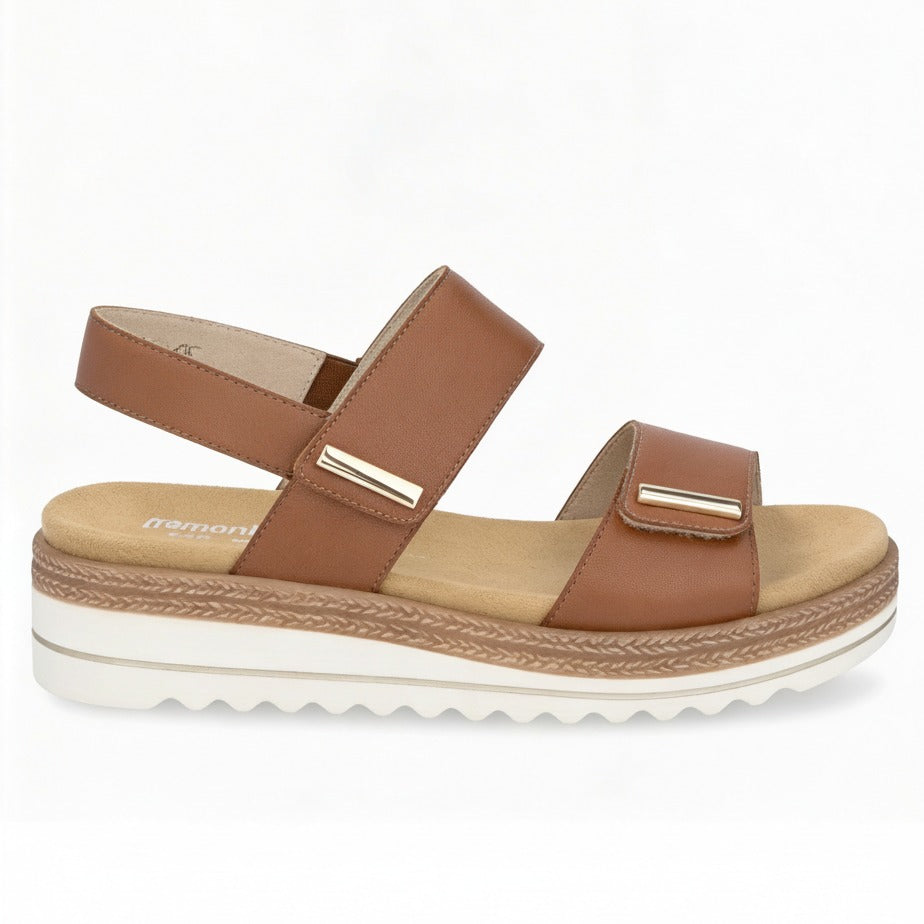 Remonte D0Q59 Womens Ankle Strap Sandals Brown