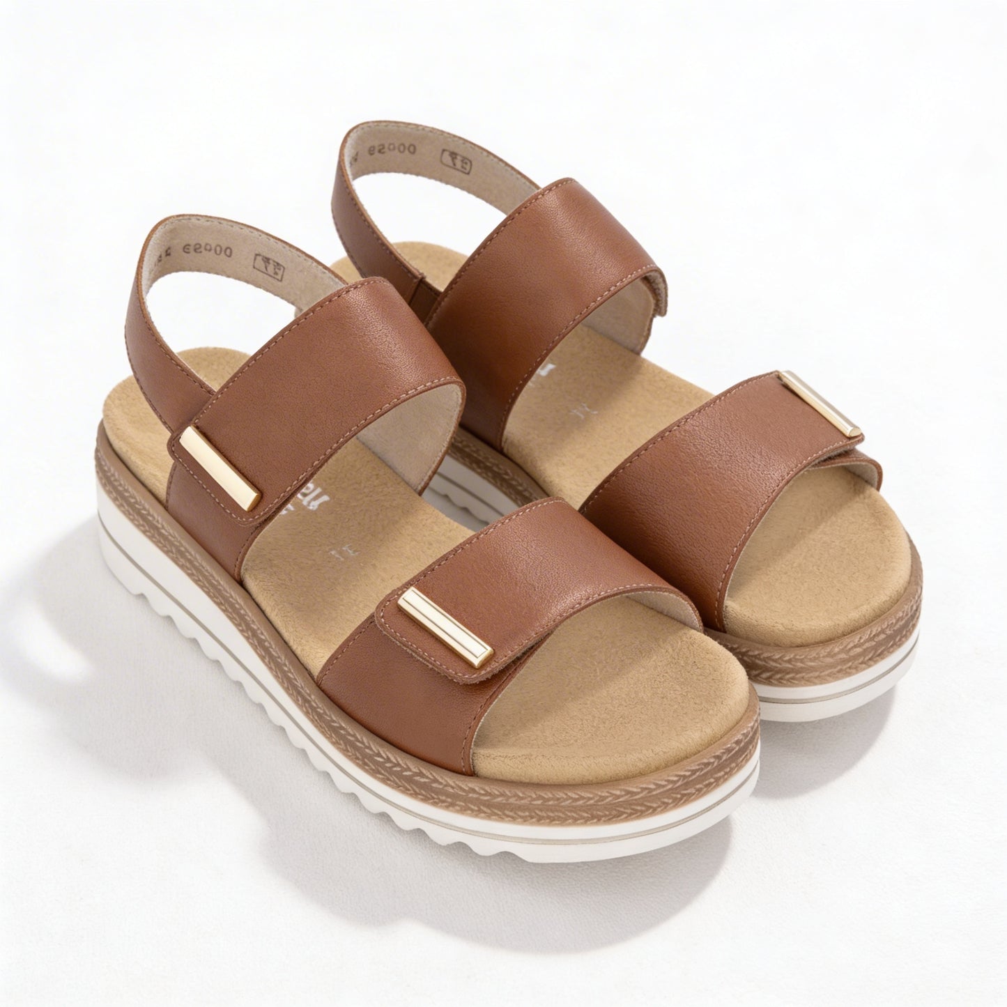 Remonte D0Q59 Womens Ankle Strap Sandals Brown
