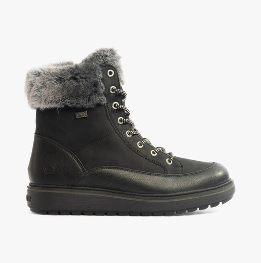 D0U78-03 Womens Boots Black