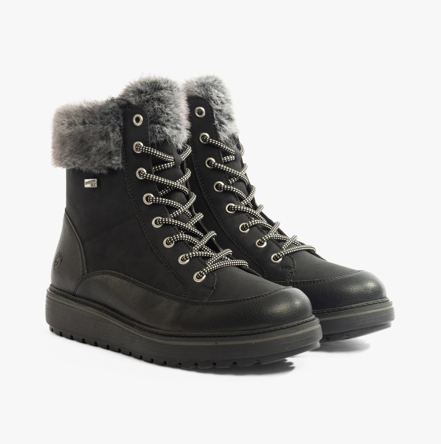 D0U78-03 Womens Boots Black