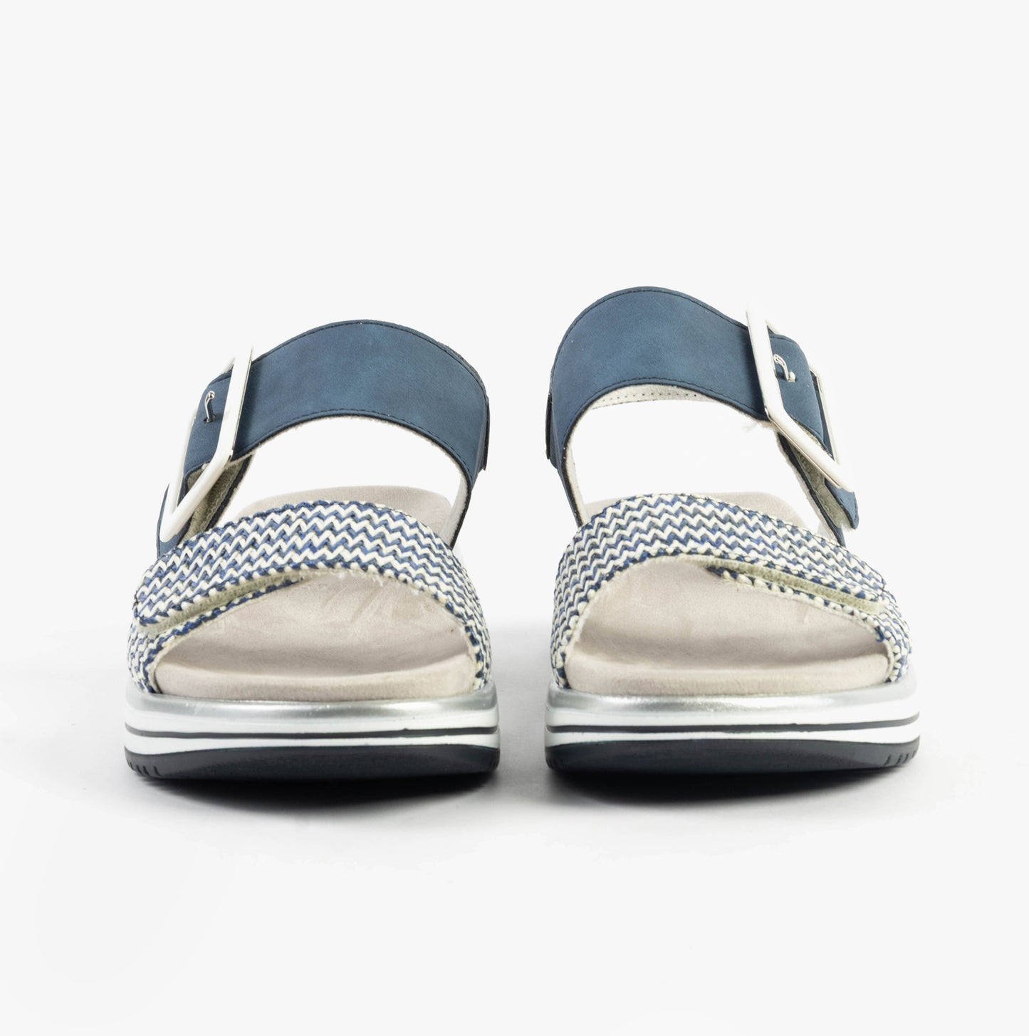 D1J53-14 Womens Sandals Blue Combination